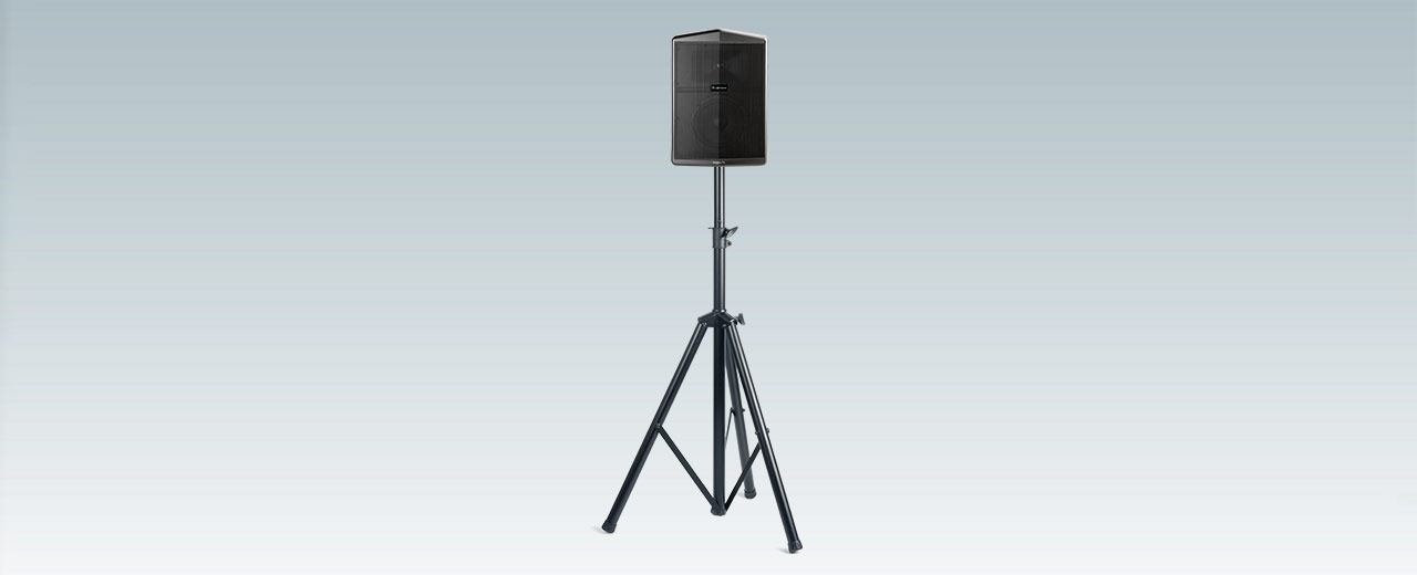 Mobile PA on tripod stand